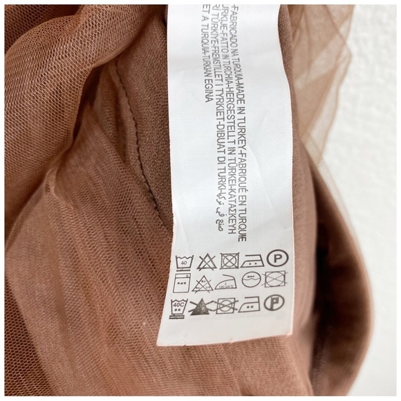 NWT Zara Blogger’s Favorite Brown Tulle One Shoulder Dress Size Small‎ - Picture 15 of 15
